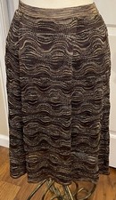 Jones New York Pull On Skirt Womens Size Small Brown Embellished Lined New