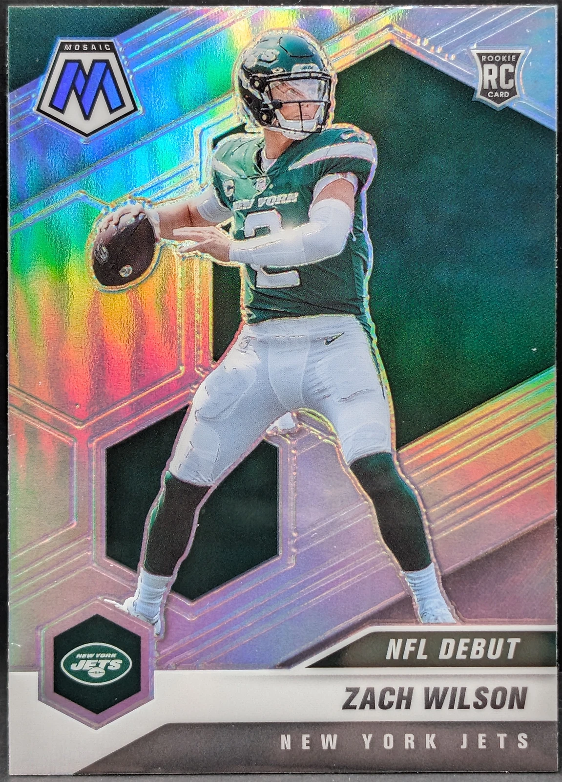 2021 Panini Mosaic Prizm Silver Parallel #243 Zach Wilson New York Jets
