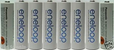 NEW BK-3MCCA Panasonic Eneloop 8 Pack AA NiMH Rechargeable Batteries  