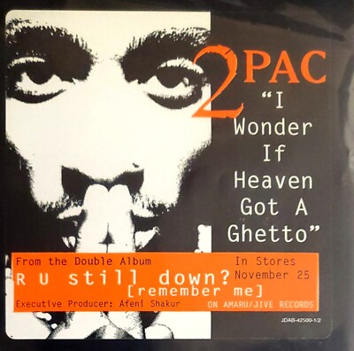 2Pac - I Wonder If Heaven Got A Ghetto 12'' 1997 Jive Records White Label NM