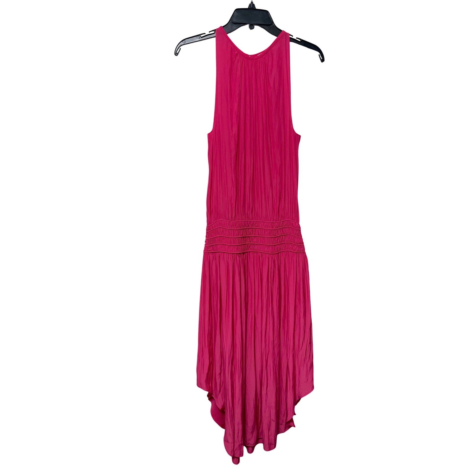 Ramy Brook Audrey Smocked Waist Sleeveless Midi Dress in Pink Size M thumbnail 2