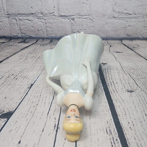 Figurina ceramica Disney Cenerentola vintage 6 in abito blu anni 90 - Foto 6 di 6