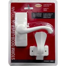 Larson Georgian/White Retrofit Handle With Decorative Finish Fits Multiple Doors
