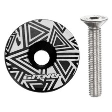 1-1/4 Headset Stem Top Cap Bicycle Stem Top Cap Cover w/ Bolt Black