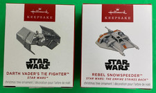 DARTH VADER'S TIE FIGHTER & REBEL SNOWSPEEDER - Star Wars Mini Hallmark Ornament