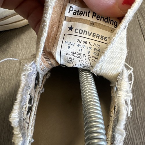 Converse All Star x John Varvatos cremefarbene Slipper ohne Schnürung abgenutzt M 9 Damen 11 - Bild 9 von 9