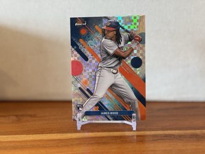 2025 Topps Finest James Wood #100 Checkerboard Common Xfractor Rookie Card RC