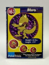 Abra  #63 | Pokémon Pokétrivia Card (Mewtwo Strikes Back) Perforated