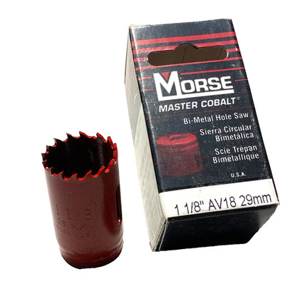 MORSE Master Cobalt 1  1/8'' (29mm) Hole Saw - AV18 - Bi Metal