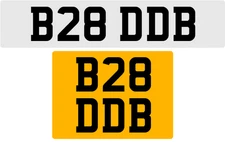 B28 DDB OLD STYLE 3X3 NUMBER PLATE DAN DAV DON DEL DEZ DONNA DIANE DAZ DALE DREW