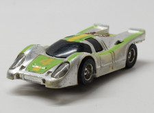 Vintage Tyco HO Slot Car Porsche 917 4, Chrome/Lime Green Cruve Hugger