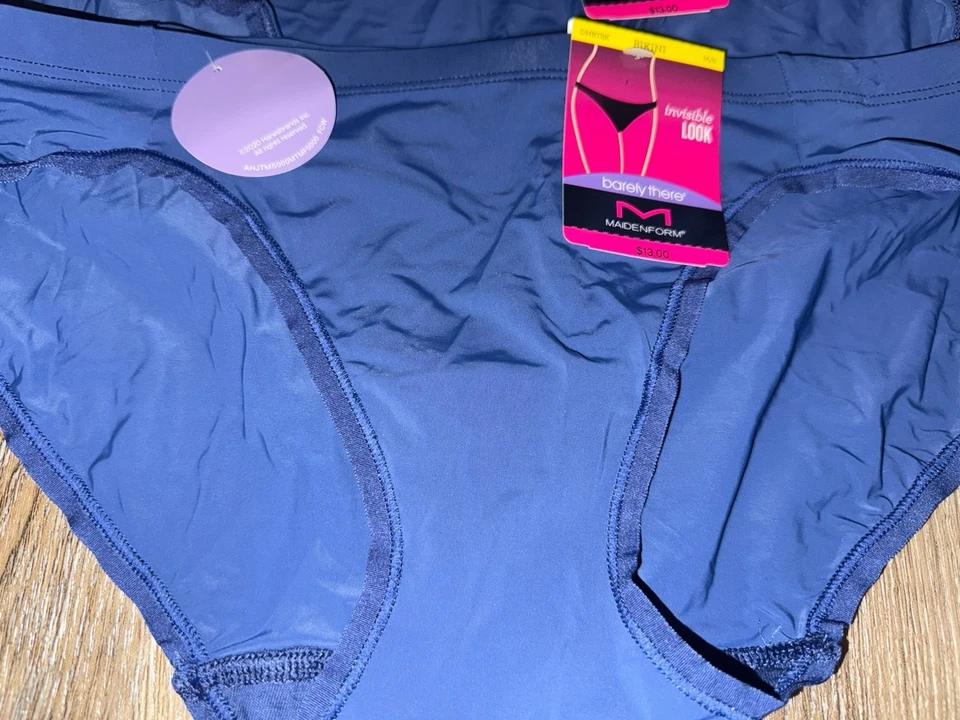 Maidenform 2 pares de ropa interior de bikini para mujer mezcla de nailon apenas allí ~ XL/8 Foto 2 de 3