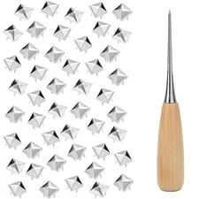 800 Pcs 10mm Pyramid Studs for Clothing Metal Studs for Clothing with Tool Pe...