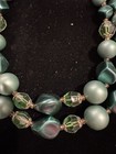 Vintage Green Double Necklace With Clip On Earrings — photo 4