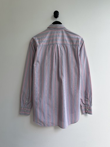 Vintage Burberry Gray Pink Striped Button Up Shirt L XL Mens - Picture 8 of 8