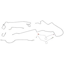 1974-76 Plymouth Duster Complete Power Disc Brake Line Kit Set Tubes Oe Steel