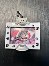 Christmas Ornament Holiday Cat Photo Frame Can Hang Or Sit Can Be Personalized