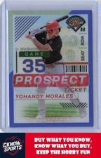 2024 Panini Prospect Edition #161 Yohandy Morales Blue Holo #/149 Nationals