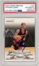 Stephen Curry 2009 Prestige Autograph Rookie Card #157 PSA Authentic PSA/DNA 10. rookie card picture