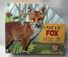 I AM Lil Fox 100 Piece Animal-Shaped Madd Capp Jigsaw Puzzle