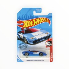 Hot Wheels Lamborghini Countach Police Car 142/250 - Blue - 2019 Mainline A