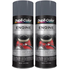 Duplicolor DE1611 (2-Pack), Engine Enamel Paint, New Ford Gray, 12 oz Aerosol