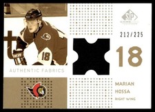 2002-03 SP Game Used Authentic Fabrics Marian Hossa 212/225 #AF-HO
