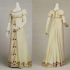 1800s Regency Empire The Georgian Era Dress France Historical Elizabeth Day Gown