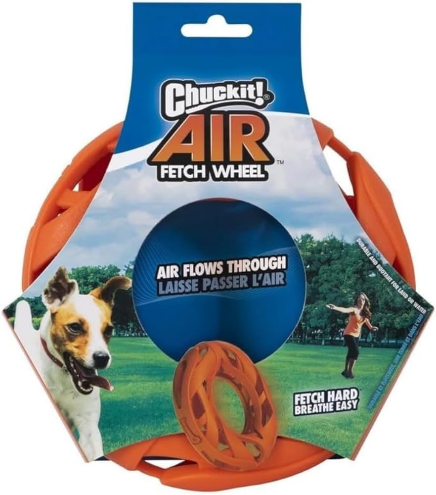 Chuckit Air Fetch Wheel Interactive Dog Toy Durable Gentle F
