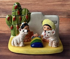 Ten Thousand Villages Navidad Nativity Scene 2.5” Table Porcelain Clay Figurine