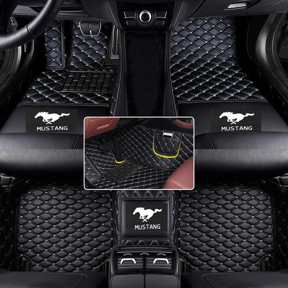 Custom Set For Ford Mustang 1994-2025 Carpets All-Weather Luxury Car Floor Mats - Image 3 of 4