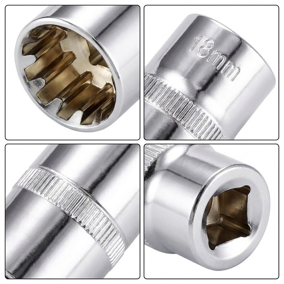 Heavy Duty Chrome Vanadium Steel Socket Bit for Ratchet Wrench (8mm ...