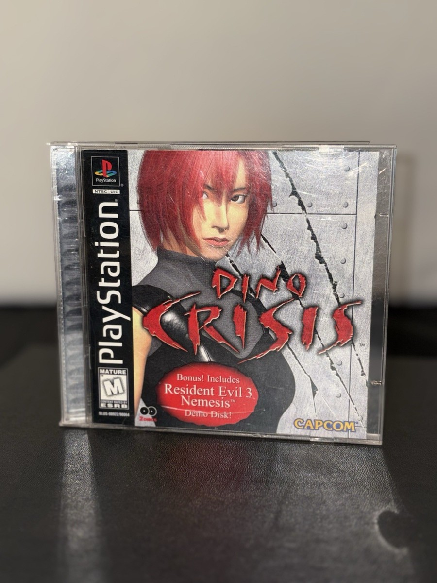Dino Crisis Ps1 Black Label W/ Resident Evil 3 Nemesis Demo CIB
