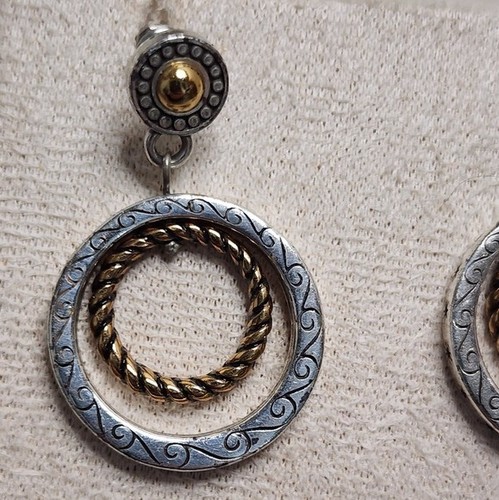 BRIGHTON SILVER PLATED RAPTURE RING DROP DANGLE EARRINGS - Picture 4 of 5