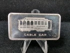 1973  .999 SILVER BAR 1 OZ CABLE CAR  CENTENNIAL SAN FRANCISCO PATRICK MINT 7017