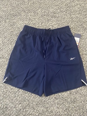 Reebok Mens Jumper Box Textured Woven 7'' Short - Navy - Large - Brand NWT!