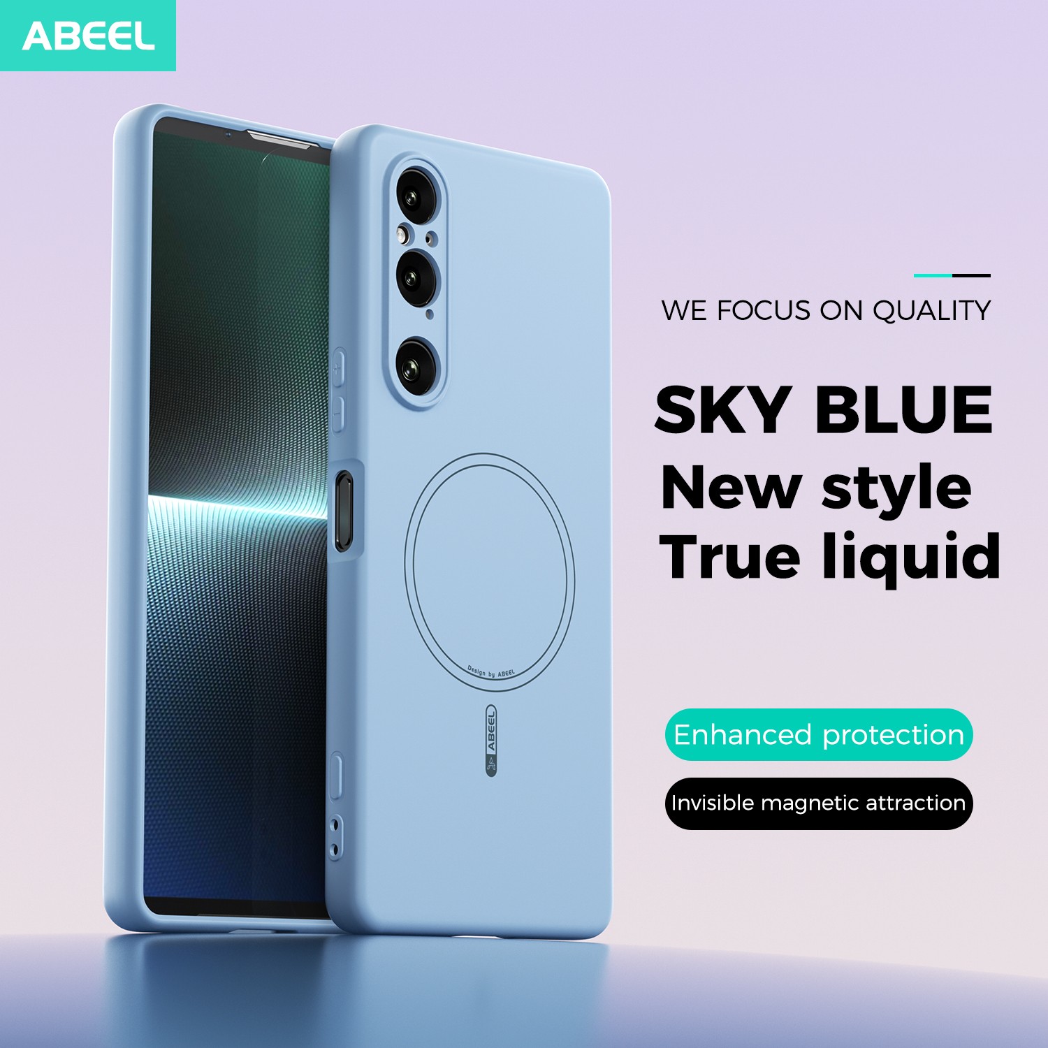 For Sony Xperia 1 V, Phone Case Wireless Charge Soft Liquid Silicone TPU Cover