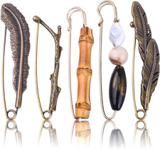 5Pcs Vintage Chic Brooch Extra Large Safety Pins Heavy Duty Safety Pins Accessor