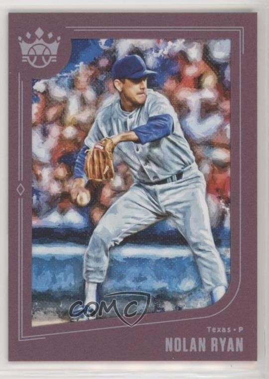 2019 Diamond Kings Image Variation Plum Framed Nolan Ryan (Blue Uniform) HOF 4l3