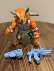 Vintage 1990 TMNT Triceraton Action Figure - Near Complete w/ Both Original Guns