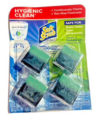 Soft Scrub Duo Cubes Alpine Fresh In Tank Toilet Cleaner Hygienic 4 Pack  Sealed