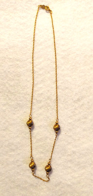 14K GF GOLD FILLED 1/20 NECKLACE - NON MAGNETIC - 15 1/2 in LONG