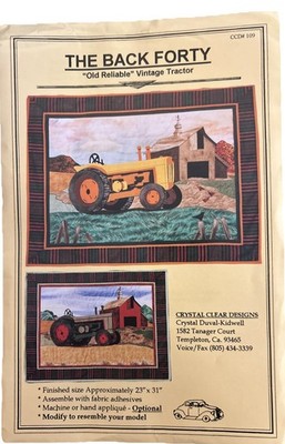1999 Crystal Clear Designs The Back Forty #109 Quilted Wallhanging 31 x 23''