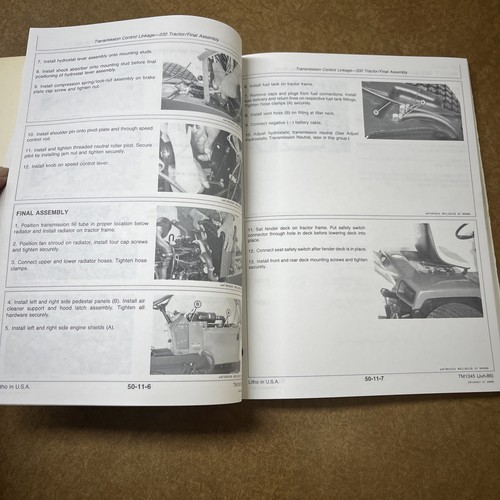 John Deere 316 (285,001- 330) Lawn and Garden Tractors Technical Manual - Picture 12 of 17