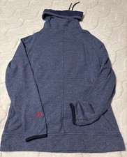 The North Face Chambray Blue Cowl Neck Sweatshirt Women's Sz XL, thumb holes