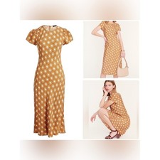 J. Crew Sunburst Celestial Brown Midi dress -- 2
