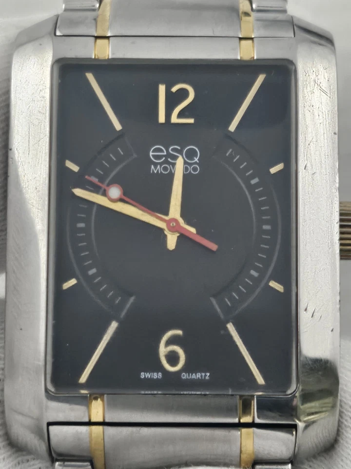 Редкие Швейцарские Мужские Кварцевые Часы ESQ Movado Synthesis Новый Аккумулятор Протестирован Работает Хорошо - Изображение 3 из 4