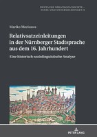 Mariko Morisawa | Relativsatzeinleitungen In Der NüRnberger Stadtsprache Aus...