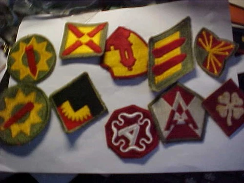WW 2 10 US MILITARY PATCHES. LOT 6
