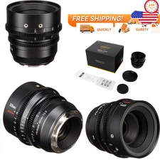 US 7artisans Spectrum 35mm 50mm T2.0 Full Frame Cinema Lens for Sony E/L mount
